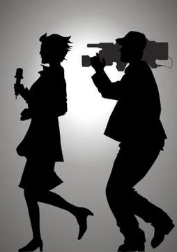 Reporter Stock Illustration
