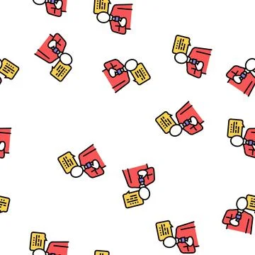Reporter news vector seamless pattern Ilustração Stock