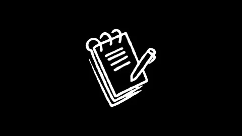 Reporter Notepad Pen Icon Stock Footage 346823147