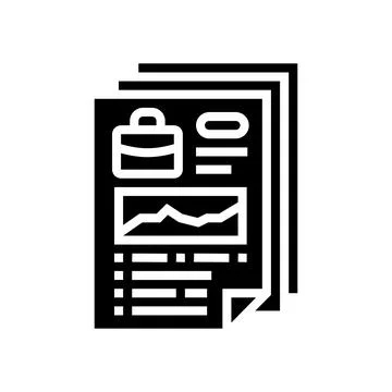 Reporting and analytics glyph icon vector illustration Stockillustratie