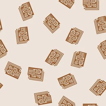 Reporting and analytics glyph seamless pattern Stock Illustration