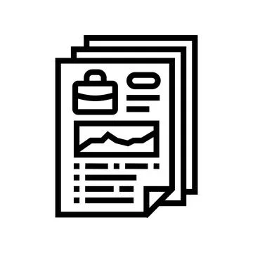 Reporting and analytics line icon vector illustration Illustrazione stock
