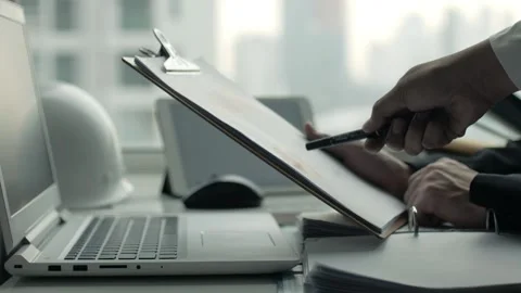 Reporting Business Data Information to the manager Stock Footage 239019805