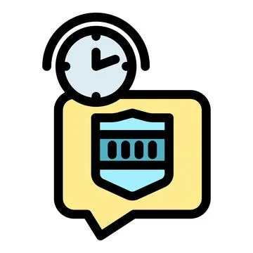 Reporting a crime within a specific time frame, police badge inside a speec.. Stock Illustration