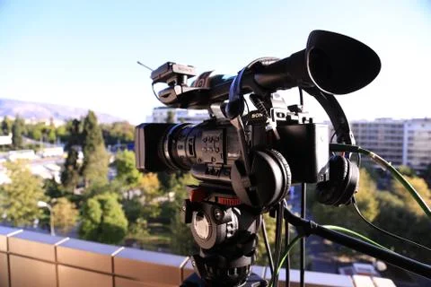 Reporting from greece Stock Photos