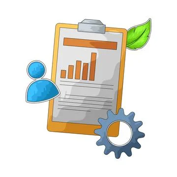 Reporting illustration Illustrazione stock