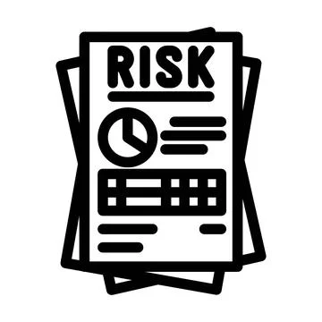 Reporting risk line icon vector illustration Stock Illustration
