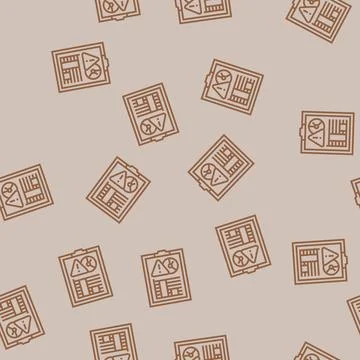 Reporting risk line seamless pattern イラスト素材