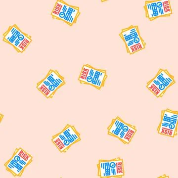 Reporting risk vector seamless pattern Stock Illustration