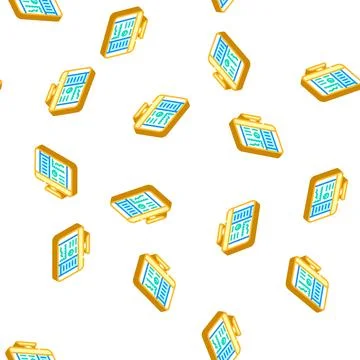 Reporting system isometric icon seamless pattern Illustrazione stock