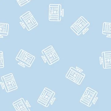 Reporting system line vector seamless pattern Stock Illustration