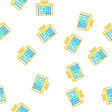 Reporting system vector seamless pattern 스톡 일러스트