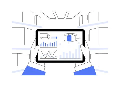 Reports and analytics abstract concept vector illustration. Stock Illustration