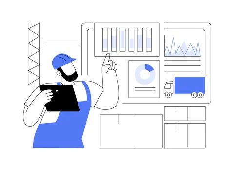 Reports and analytics isolated cartoon vector illustrations. Ilustración de archivo