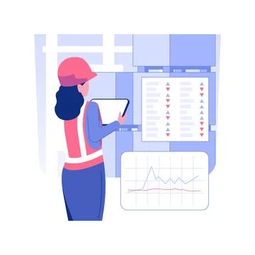 Reports and analytics isolated concept vector illustration. Ilustración de archivo