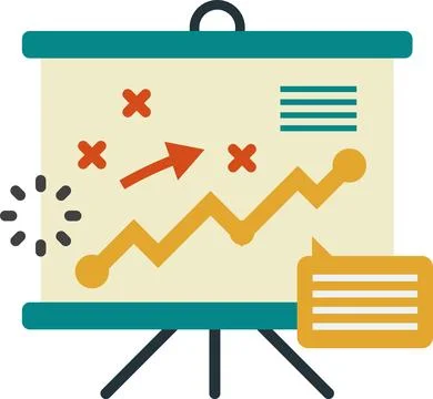 Reports and statistics illustration in minimal style Illustrazione stock