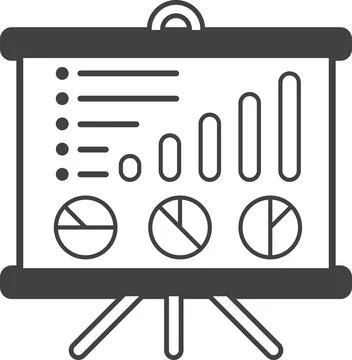 Reports and statistics illustration in minimal style Stock Illustration