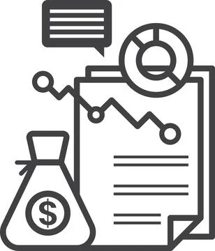 Reports and statistics illustration in minimal style Stock Illustration