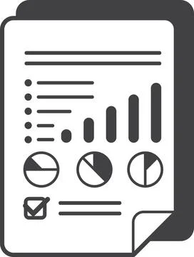 Reports and statistics illustration in minimal style Stock Illustration