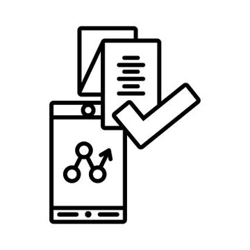 Reports with digital objects in white background Illustrazione stock