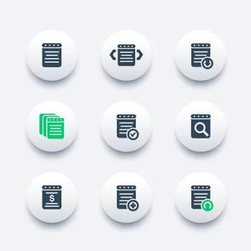 Reports, document, account icons イラスト素材