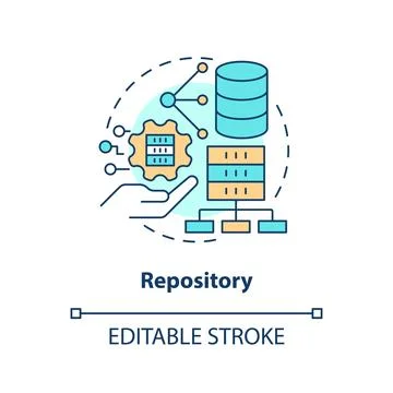 Repository concept icon Stock Illustration