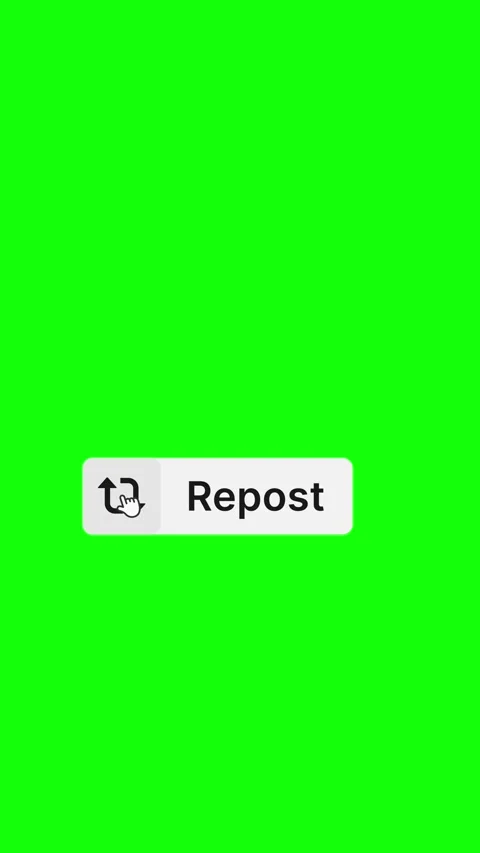 Repost Button Animation Pack Green Screen Vertical 4K Stock Footage 339192058