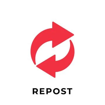 Repost button icon vector for social media. Repost icon Vector illustration d Stock Illustration