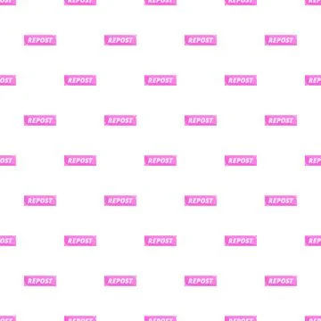 Repost button social media sharing seamless pattern Stock Illustration