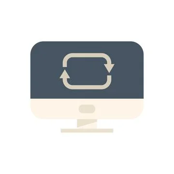 Repost computer icon flat vector. Report chart Stock Illustration