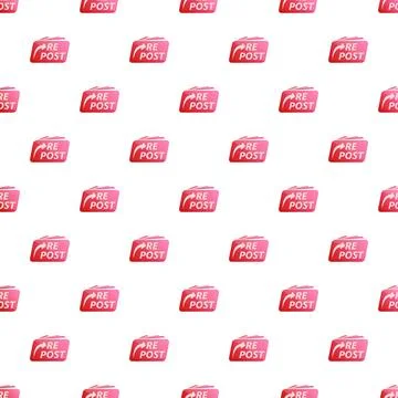 Repost pattern for social media sharing background Stock Illustration