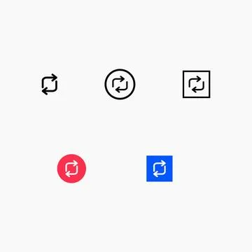 Repost Share Icon User Interface Set Illustrazione stock