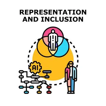 Representation and inclusion concept for diverse groups Stock Illustration
