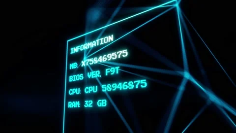 Representation of Computer BIOS Basic Input Output v2 Stock Footage 145350349