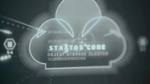 Representation of decentralized cloud storage and data mesh infrastructure Stock Footage 331124024