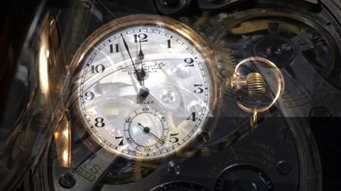 A representation of the Doomsday Clock with time lapse to midnight Stock Footage 167052751