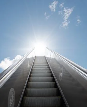 Representation of escalator to heaven Stock Photos