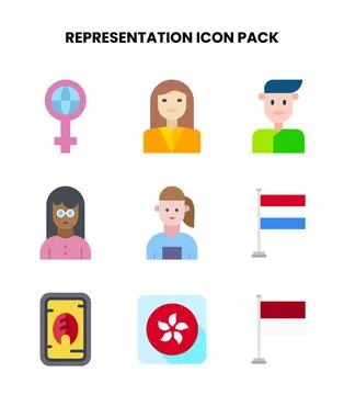 Representation Flat UI Icons Pack イラスト素材