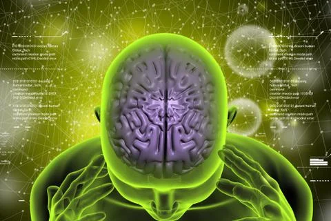 Representation of human brain Stock Illustration