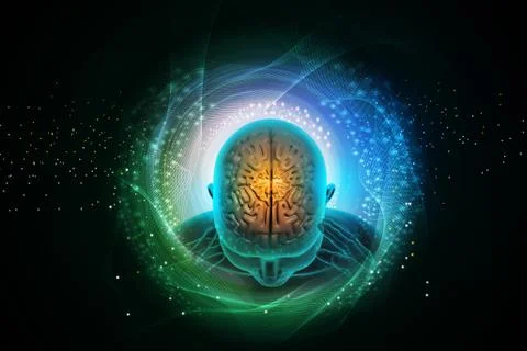 Representation of human brain Stock Illustration