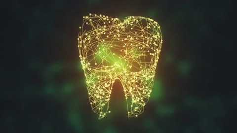 Representation of Isolated Tooth 4k Stock Footage 145834627