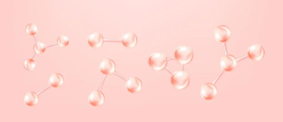 Representation of Molecular Structures Stock Illustration