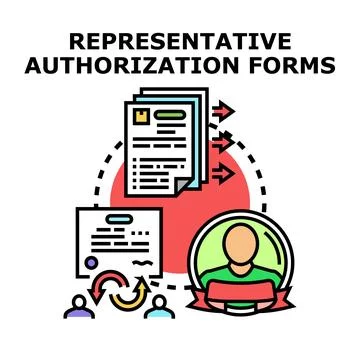 Representative authorization forms concept vector illustration Stock Illustration