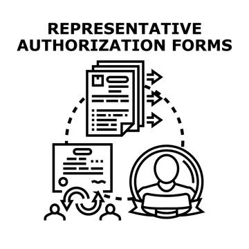 Representative authorization forms concept vector illustration Stock Illustration