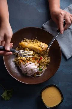 Representative dish of Peruvian gastronomy. Stock Photos
