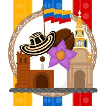 Representative image of Colombia Ilustración de archivo