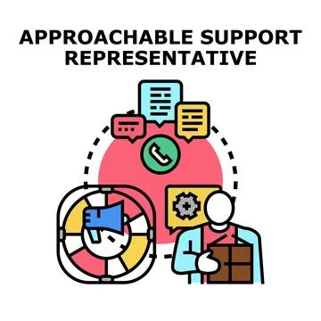Representative providing approachable support and customer service Illustrazione stock