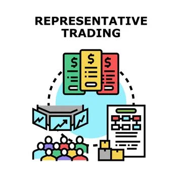 Representative trading business strategy vector concept Stock Illustration