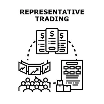 Representative trading business strategy vector concept Stock Illustration