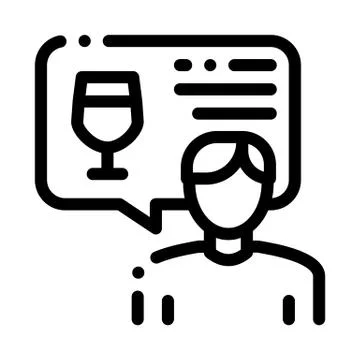 Representative of wine icon vector outline illustration Stock Illustration